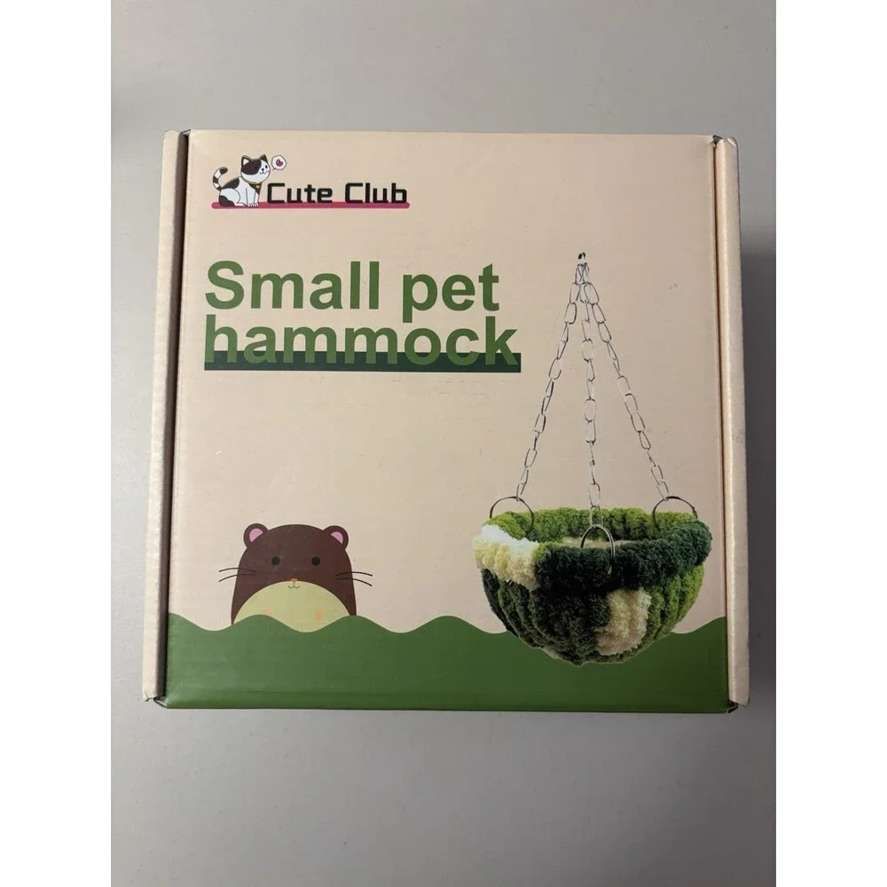 Cute Club Small Pet Hammock Green Plush